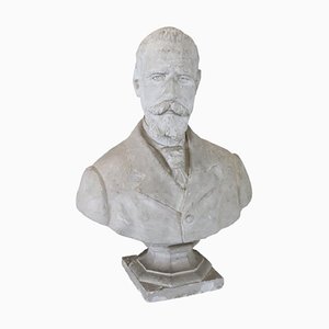 Bust of a Gentleman in Plaster, Late 19th Century