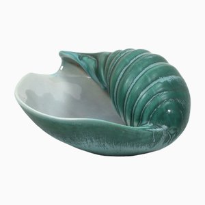 Cuenco Seashell de cerámica de Ewald Dahlskog para Bo Fajans, años 40