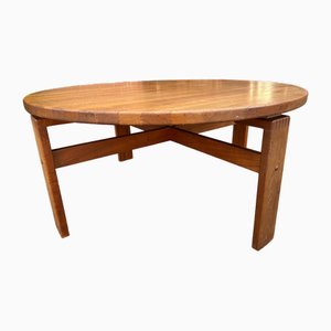 Danish Round Teak Coffee Table, 1960-1970s