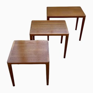 Danish Modern Teak Nesting Tables by Henry Walter Klein for Bramin, 1960s, Set of 3