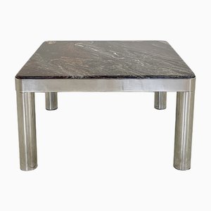 Table Basse Mid-Century en Chrome et Marbre, Allemagne, 1971