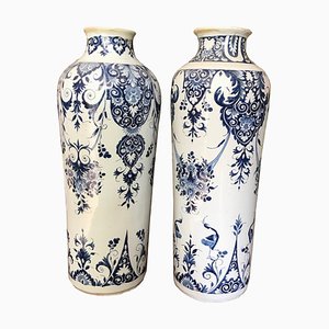 Vasen aus dem späten 18. Jh. von Delft, 1890er, 2er Set