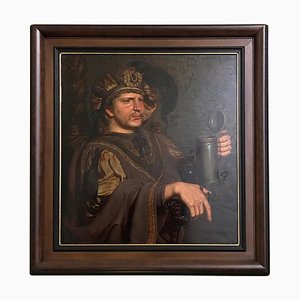 Hans Laagland, Neo Baroque Scene, Oil on Wood, Framed