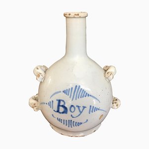 18th Century Boy Drinking Jar, Nevere, France, 1785