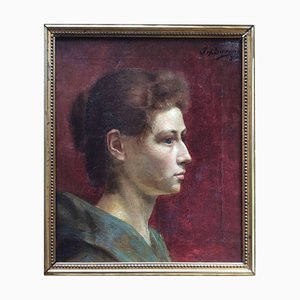 Djef Swennen, Woman, 1893, Oil on Canvas, Framed