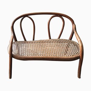 Divano per bambole in legno curvato Nr 1 Puppies Nr 1 di Thonet, inizio XX secolo