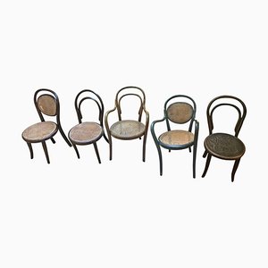 Sedie da bambino in legno curvato di Thonet, inizio XX secolo, set di 5