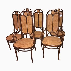 Nr 16 4+2 Christal Palace Geflecht Stühle von Michael Thonet für Thonet, 1870er, 6er Set