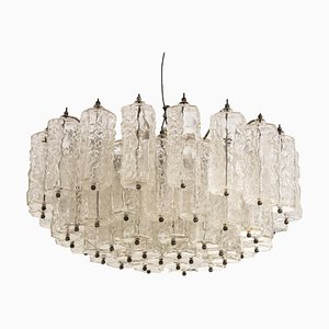 Mid-Century Modern Handcrafted Glass Chandelier from Venini, Italy, 1960s