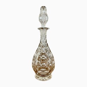 Carafe Édouardienne en Forme de Cloche en Verre Taillé, 1900s