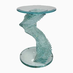 Tavolino a spirale di Ravello in vetro, anni '80