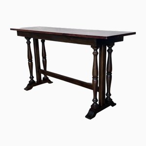 Table Console du 20ème Siècle en Noyer avec Triple Pied, Espagne, 1890s