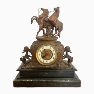 Victorian Marble Mantle Clock, 1860s