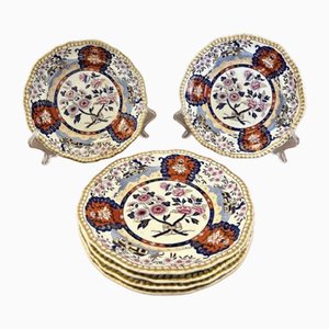 Assiettes Spode, 1850s, Set de 6