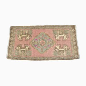 Anatolian Faded Pink Color Wool Small Carpet