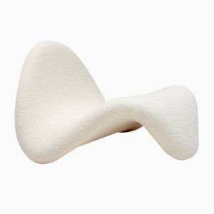 1st Edition Tongue Chair in New Fluffy Pierre Frey attributed to Pierre Paulin for Artifort, 960s