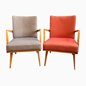Armchairs in Cherry by Antimott for Walter Knoll, Germany, 1950s, Set of 2