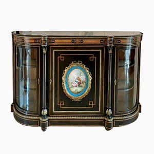 Antica credenza ebanizzata e Amboyna, Francia, 1850