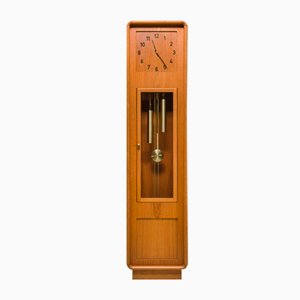 Mid-Century Modern Danish Teak Danclock Lighted Grandfather Clock, 1970