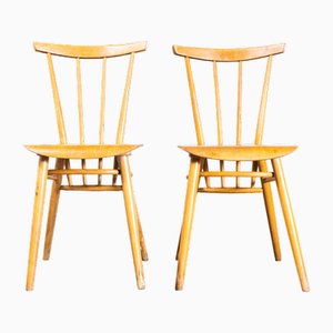 Classic Stickback Dining Chairs from Ton, 1950s, Set of 2