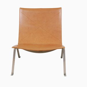 PK-22 Lounge Chair in Patinated Elegance Leather by Poul Kjærholm for Fritz Hansen