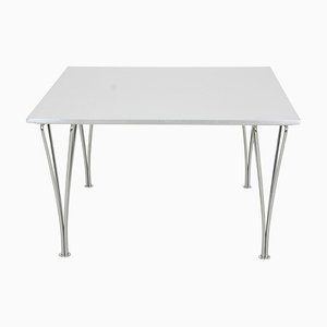 Square Coffee Table in Grey by Piet Hein for Fritz Hansen, 1980s