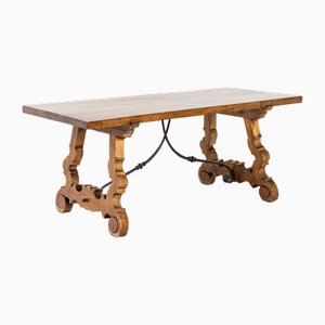Table Vintage de Style Baroque en Noyer
