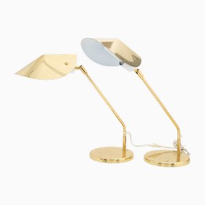 Schwedische Tischlampen aus Messing von Aneta, 1970er, 2er Set