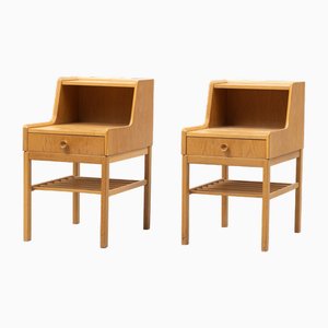 Schwedische Vintage Nachttische aus Eiche, 1960er, 2er Set