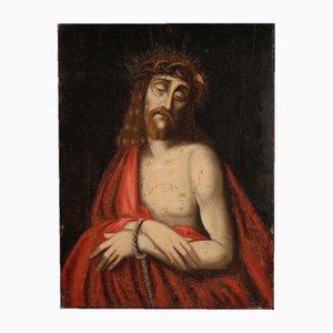 Spanischer Künstler, Ecce Homo, 1750, Öl auf Holz, gerahmt