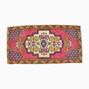 Red Handmade Oushak Outdoor Mat Rug