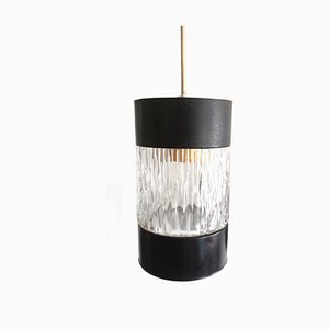 Mid-Century Ice Glass Pendant Lamp from Philips, 1950s