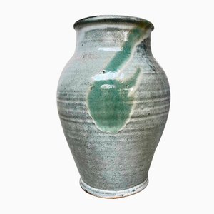Japanese Taishō Mingei Ceramic Wood Fired Tsubo Vase, 1920s