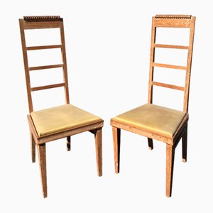 Side Chairs in Oak, 1950s, Set of 6