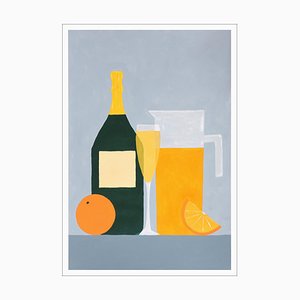 Gio Bellagio, Orange Mimosa, 2023, Acryl auf Papier