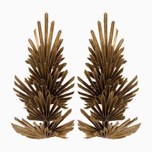Appliques Murales Palmier de Maison Jansen, 1950s, Set de 2