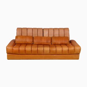 DS-85 Sofa in Cognac Leather and Chrome from de Sede, 1960s