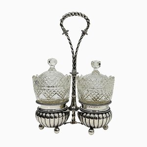 Set de Pickle Burette, Pays-Bas, attribué à Van Kempen and Sons, 1891, Set de 3