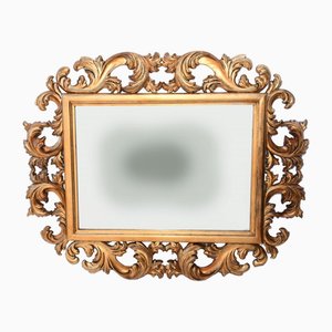 Specchio Giorgio II Rococò in vetro dorato