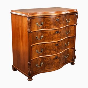 19th Century Walnut Biedermeier Serpentine Chest, 1830s