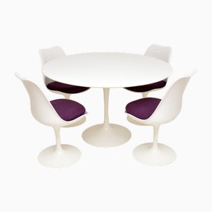Table et Chaises de Salle à Manger Tulip par Ero Saarineen pour Knoll, 2000, Set de 5