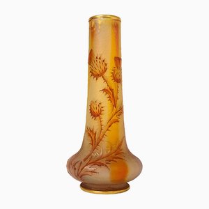 Vaso Art Nouveau in pasta di vetro di Jean Daum per Daum, fine XIX secolo