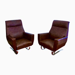 Sled Armchairs, 1960s, Set of 2