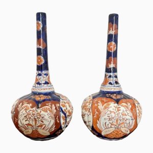 Antique Japanese Imari Shaped Vases, 1900, Set of 2