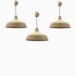 Lampes à Suspension Industrielles, 1960s, Set de 3