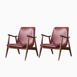 Dutch Easy Chairs by Louis Van Teeffelen for Wébé, 1960s, Set of 2