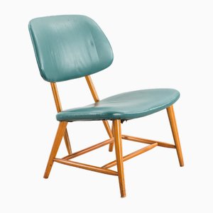 Swedish Teve Chair in Leather and Wood by Alf Svensson for Ljungs, 1960s