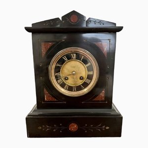 Reloj victoriano antiguo de mármol, 1890