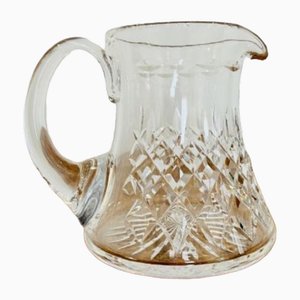 Antiker edwardianischer Wasserkrug aus geschliffenem Glas, 1900