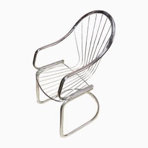 Chrome Cantilever Chair attributed to Gastone Rinaldi for Rima, 1970s